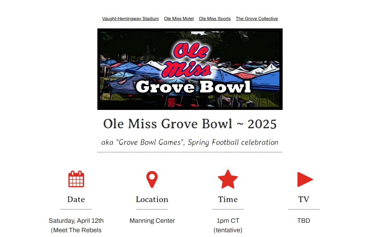Ole Miss Grove Bowl 2023 Oxford, MS VaughtHemingway Stadium